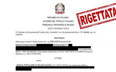 SDL Centrostudi: SENTENZA di soccombenza al n. r.g. 64615/2013 – Tribunale di Milano